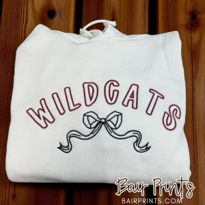 Embroidered Wildcats Bow Shirt
