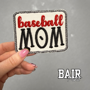 Baseball Mom Embordered Patch