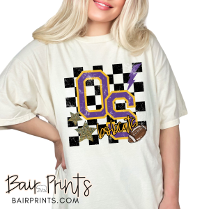 Grunge Checker Oliver Springs Bobcats Shirt