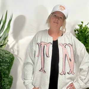 Initial Prepster Sweatshirt Cardigan.