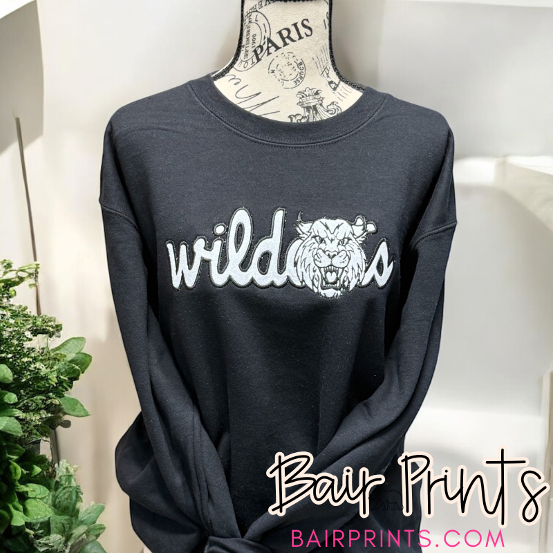 Vintage Wildcats Glitter Applique Sweatshirt