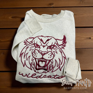 Embroidered Vintage Wildcat Women's Sweatshirt