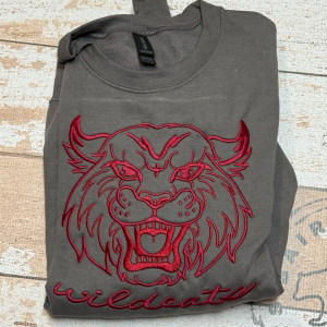 Embroidered Vintage Wildcat Gildan Sweashirt