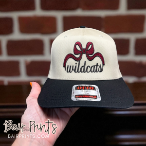 Embroidered Bow Mascot Hat