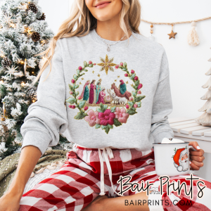 French Knot Nativity Shirt