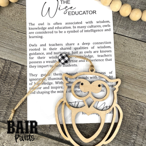 The Wise Educator Wood Christmas Ornament