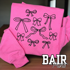 Embroidered Bow Collage Crewneck
