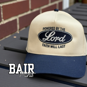 Powered by the Lord Faith Will Last Embroidered Hat