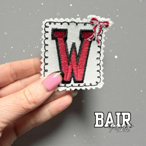 Custom Mascot Letter Patch – Preppy School Spirit Embroidery