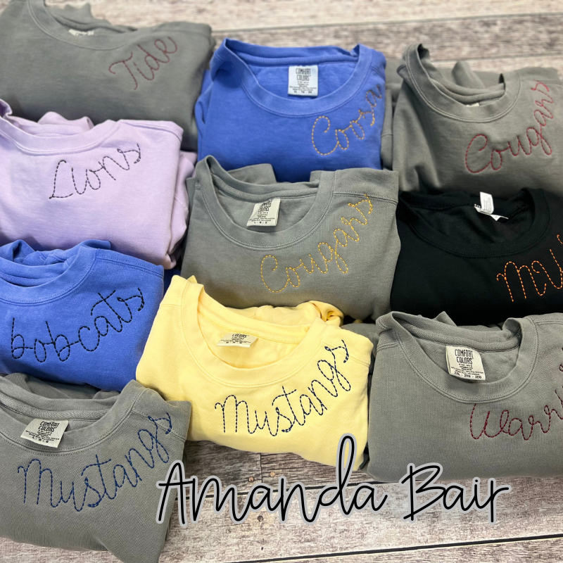 Personalized Embroidered Neckline Sweatshirt — Custom Spirit & Style! - Image 2