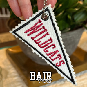Personalized Pennant Charm | Embroidered Team Tag