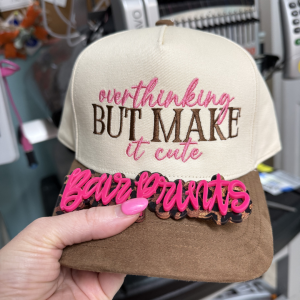 Overthinking But Make it Cute Embroidered Hat