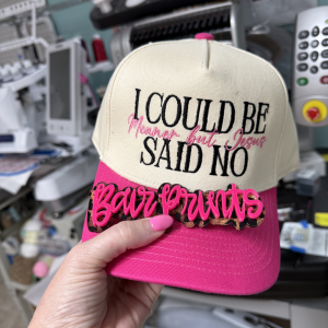 I Could Be Meaner But Jesus Said No Embroidered Hat