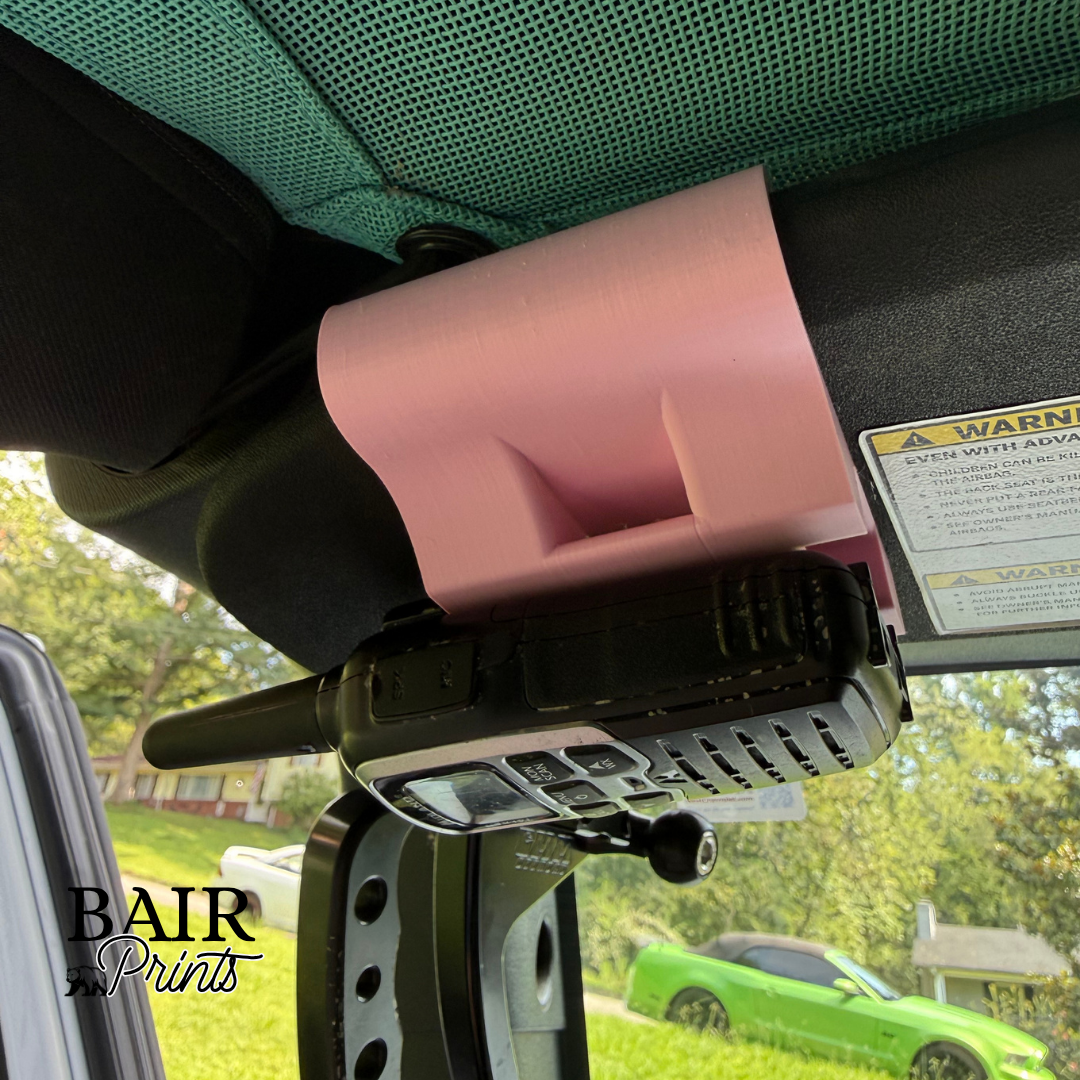 Walkie Talkie Sun Visor Holder | 3D Printed Radio Clip - Image 4