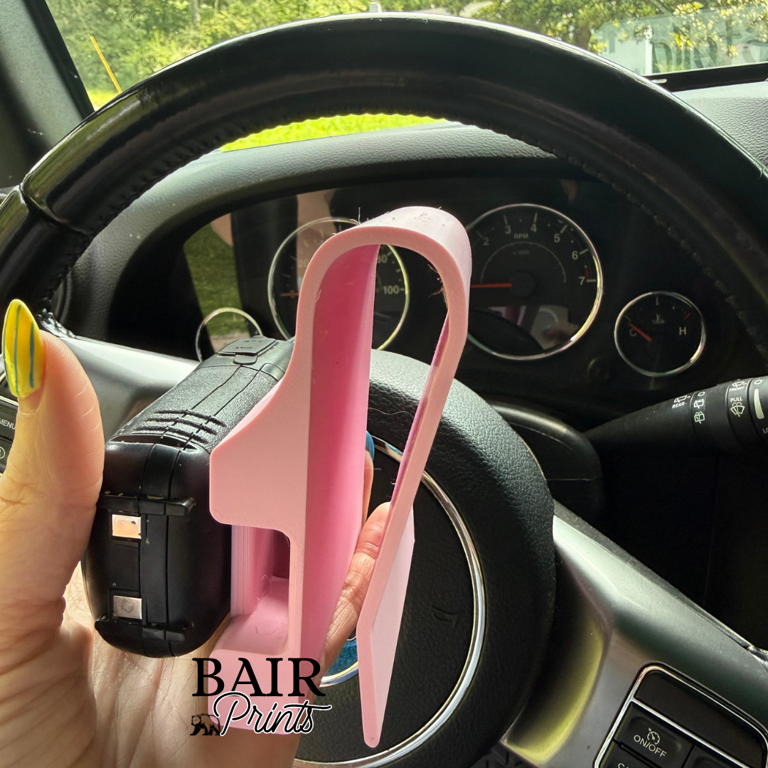 Walkie Talkie Sun Visor Holder | 3D Printed Radio Clip - Image 2